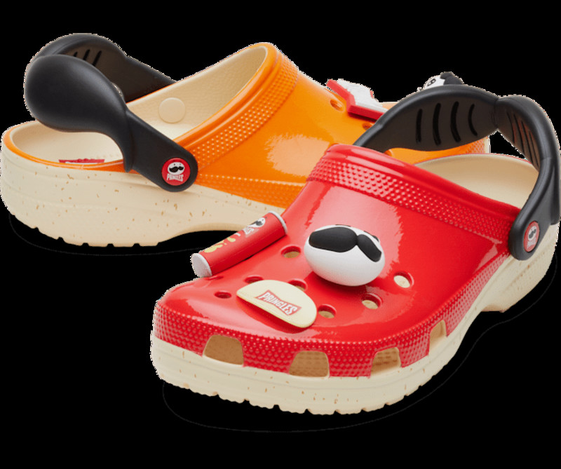 ◆CROCS◆ Pringles X Crocs Classic Clog Orange Red 2096426AD Crocs Classic Clog Pringles Red Orange Men's - 209642-6AD - US